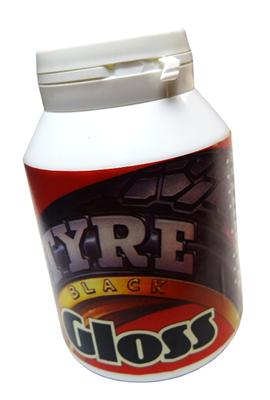 TYRE-GLOSS Svart däckfärg 175 ml – ger däcken högblank finish