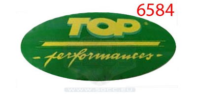 Dekal Top Performance grön / gul