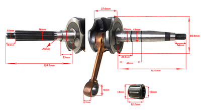 Vevaxel Derbi Hunter/Padock