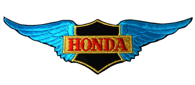Tygmärke Honda Vinge 32×9 cm – Äkta 70-tal, USA