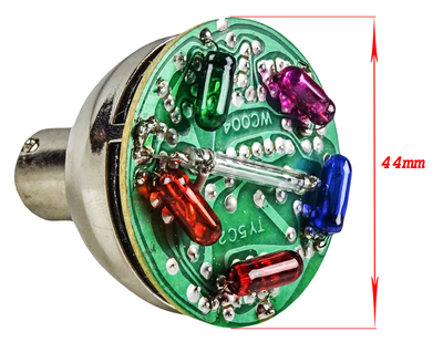 Lampa BAY15D 12V magic ( fun lampa med laser )