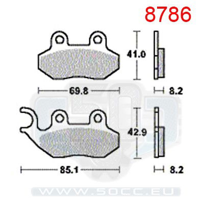 Bromsklossar Sym Jet 50/TGB Fram
