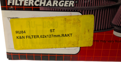 K&N FILTER,62x127mm.RAKT