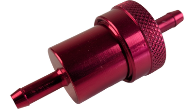 BENSINFILTER 6,5mm.Röd alumini
