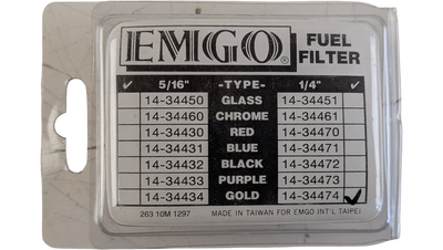 BENSINFILTER 6,5mm.Guld alumin
