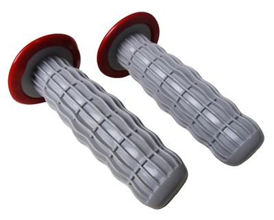 De Luxe Speed-Way Handtag – 22/22 mm – Grå med Röd Ring (NOS, Metalplast Italien)