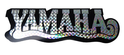 SPECTRA-dekal Yamaha vågig svart med reflex, 21,5×6,5 cm