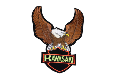 Tygmärke Kawasaki – Örn – 20 × 25 cm