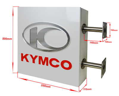 Kymco originaal dealer reklame bak 50x50x12cm