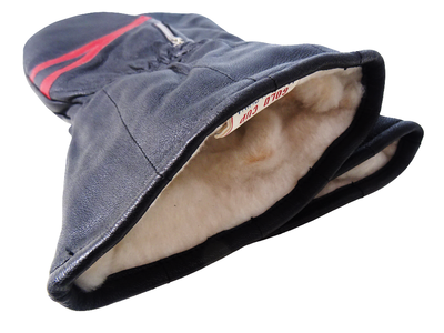 Kraghandske i getskinn med teddyfoder MC och moped – storlek 9