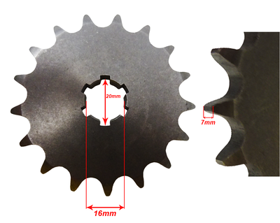 Framdrev 17t Yamaha AS1/AS2/AS3/ DT100/RD125/RD200/mfl