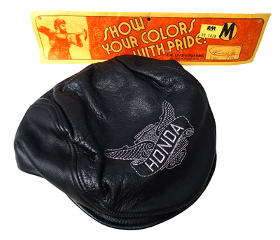 Läderkeps Honda The Leatherworks – Medium (äkta vintage från Roffes Motor AB)