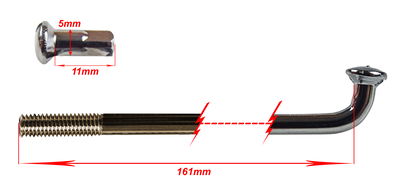 Ekersats 161x2.6mm krom ( Monark & Cresent  / Monaped -1962 )
