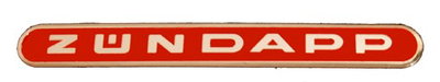 Emblem Zundapp tank alu. / röd 1963-1974