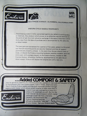 Endura Touringzadel – Geschikt voor Suzuki GS500 / GS550 / GS750 – Zwart