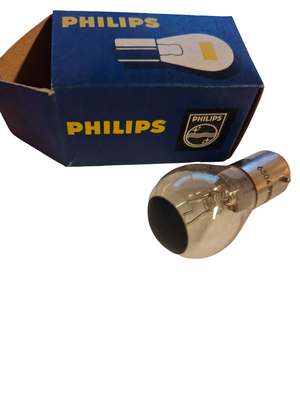 Glödlampa Philips NOS 6V 15W BAY15D med avskärmning
