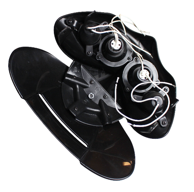 Framljus Kåpa+Lampa Universal 4 Lampor Svart